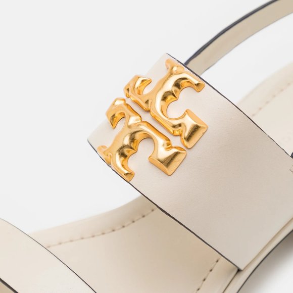 Tory Burch $348 Eleanor Heel Sandals New Ivory Cream - Picture 5 of 9